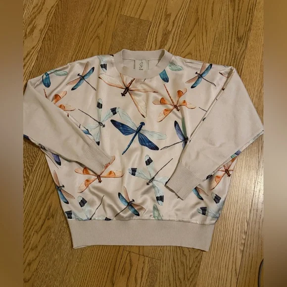 Sioni Multicolor Dragonfly Crewneck Sweater - Picture 1 of 10